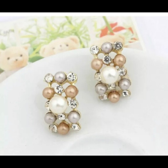 🍀New Crystal Pearl Necklace Earrings Jewelry gift Set - Picture 6 of 11